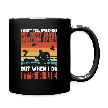 Wachtel Jäger - Full Colour Mug - black - Right