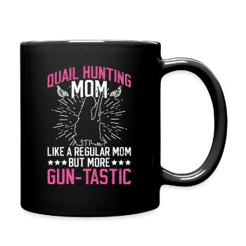 Wachteljagd Mutter Wachtel Jäger Mama - Tasse einfarbig - Schwarz - Rechts