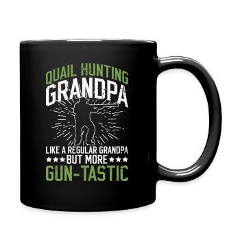 Wachteljäger Opa Wachtel Jäger - Tasse einfarbig - Schwarz - Rechts