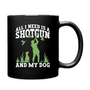 Wachtel Jäger Hund Vogeljagd Wachteljagd - Tasse einfarbig - Schwarz - Rechts