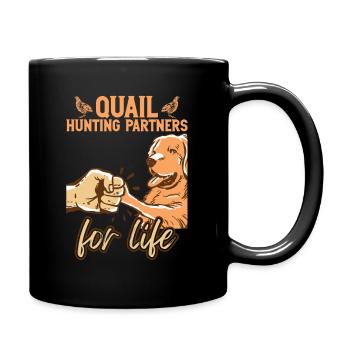 Wachteljagd Partner Wachteljäger Wachtel Jagen - Full Colour Mug - black - Right