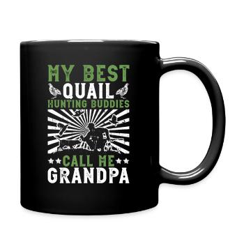 Wachtel Jagd Opa Wachteljäger Großvater Jagd - Mug uni - noir - Droite