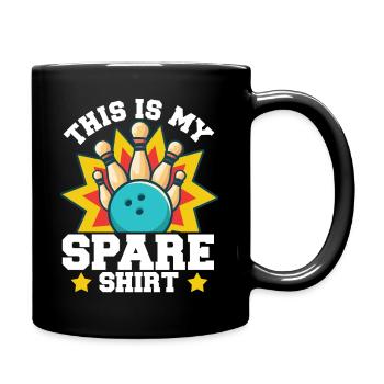 This Is My Spare Shirt | Funny Bowling Sport Game - Full Colour Mug - black - Right