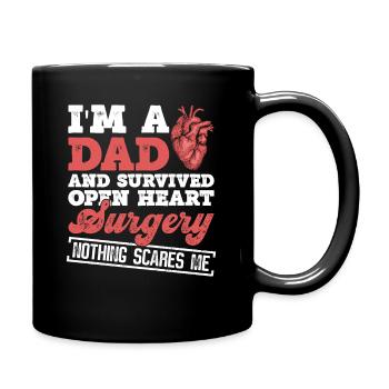 Herztransplantation Papa Opean Heart Surgery - Mug uni - noir - Droite