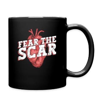 Herzoperation Herz OP Herzinfarkt - Tasse einfarbig - Schwarz - Rechts