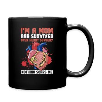 Herzoperation Herz OP Herztransplantation Maman - Mug uni - noir - Droite