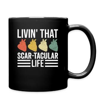 Herz OP Herztransplantation - Full Colour Mug - black - Right