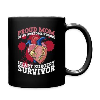 Herztransplantation Herzinfarkt Stolze Mama - Mug uni - noir - Droite