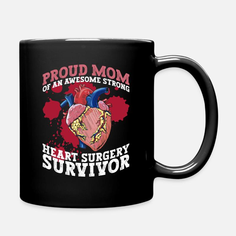 Herztransplantation Herzinfarkt Stolze Mama - Tasse einfarbig - Schwarz