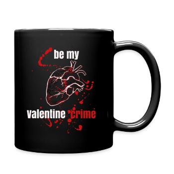 valentine crime - Tasse einfarbig - Schwarz - Rechts