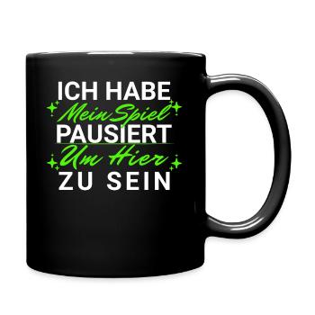 Zocker Gamer Spruch Teenager Junge Geburtstag - Tasse einfarbig - Schwarz - Rechts