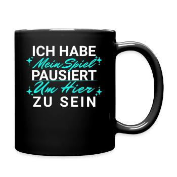 Zocker Gamer Spruch Teenager Junge Geburtstag - Tasse einfarbig - Schwarz - Rechts