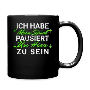 Zocker Gamer Spruch Teenager Junge Geburtstag - Tasse einfarbig - Schwarz - Rechts