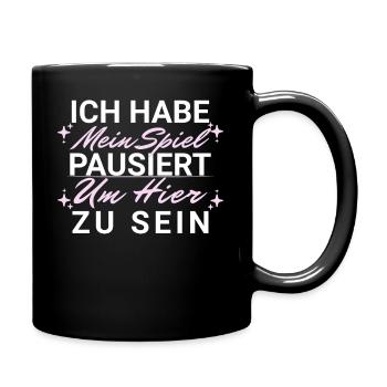 Zocker Gamer Spruch Teenager Junge Geburtstag - Tasse einfarbig - Schwarz - Rechts