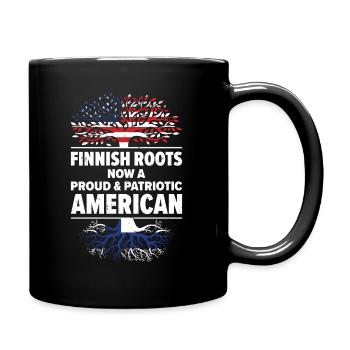 Né finlandais Finlande États-Unis - Mug uni - noir - Droite