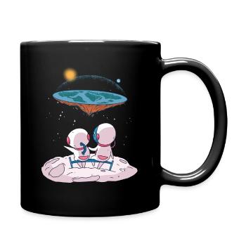 The earth is flat - Full Colour Mug - black - Right