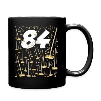 84 Balais Anniversaire Marrant Papy Et Mamie - Mug uni - noir - Droite
