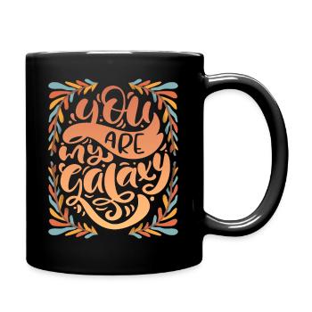Valentine's Day Saying Retro-Vintage Typography 1970 - Full Colour Mug - black - Right