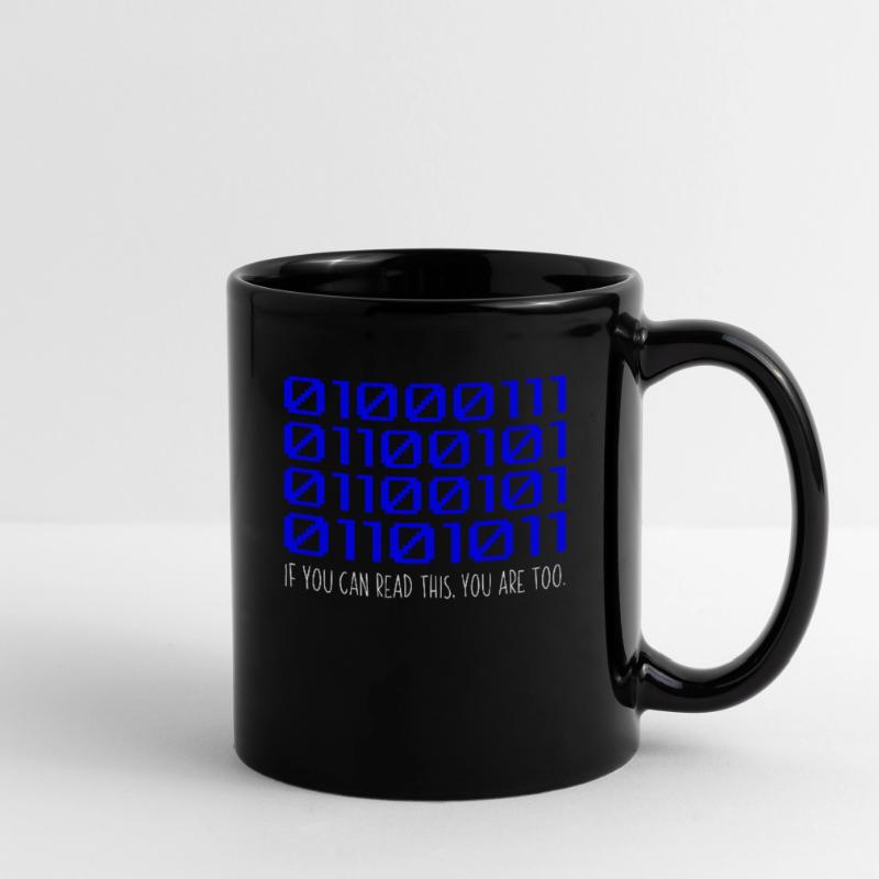 Funny Coder Binärcode Programmierer Entwickler Tasse einfarbig