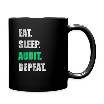 Buchhalter Buchhaltung Beruf - Tasse einfarbig - Schwarz - Rechts