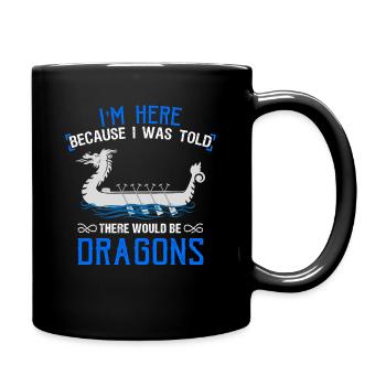 Viking Nordic Dragon Boat - Full Colour Mug - black - Right