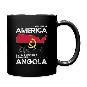 Geboren in Angola Angola Amerikanisch USA - Tasse einfarbig - Schwarz - Rechts