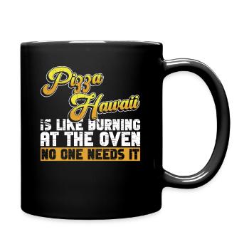 Pizza Anti Pizza Hawaii Pizza - Full Colour Mug - black - Right