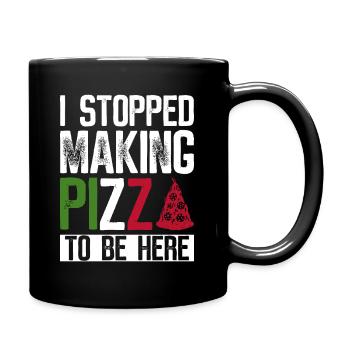 Pizza Pizzabäcker Pizzaolo - Mug uni - noir - Droite