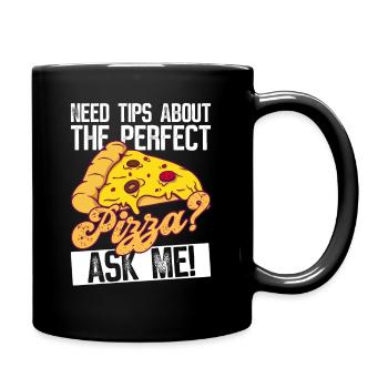 Pizza Pizzabäcker Pizzaolo - Full Colour Mug - black - Right