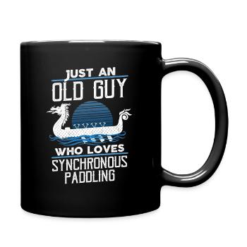 Wikinger nordisch Drachenboot - Tasse einfarbig - Schwarz - Rechts