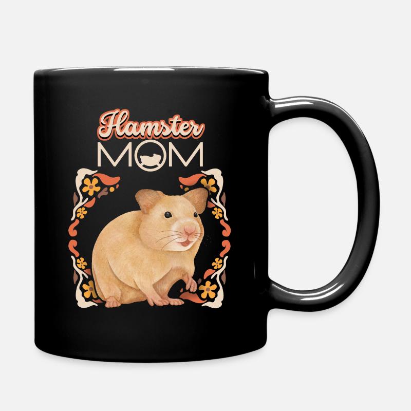 Hamster, Hamster-Mom, Hamster-Mama lustiger Spruch - Tasse einfarbig - Schwarz