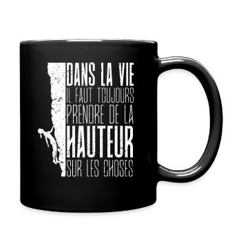 Dans la vie il faut prendre Cadeau escalade - Mug uni - noir - Droite