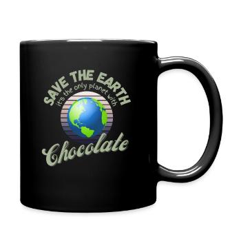 Save the Earth - Save the Chocolate - Full Colour Mug - black - Right