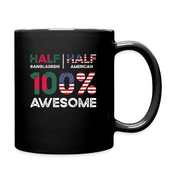 Halb Bangladescher Bangladescher Amerikaner USA - Tasse einfarbig - Schwarz - Rechts