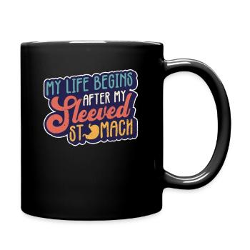 Adipositasmanschette Magenverkleinerung Abnehmen - Tasse einfarbig - Schwarz - Rechts