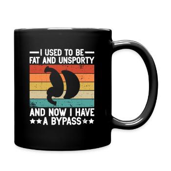 Magen Bypass Operation Gewichtsverlustoperation - Tasse einfarbig - Schwarz - Rechts