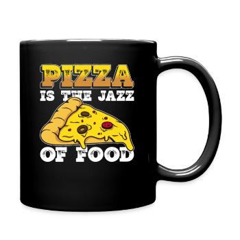Pizza für Pizzahersteller, die Pizza -Produktion - Tasse einfarbig - Schwarz - Rechts