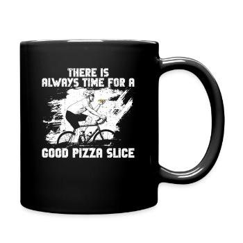 Pizza Pizzaexperte Pizzaliebhaber Fahrrad - Mug uni - noir - Droite