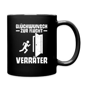 Jobwechsel Abschied Verabschiedung Kollege Verräte - Tasse einfarbig - Schwarz - Rechts