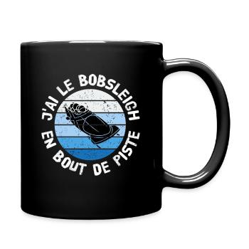 J'ai le Bobsleigh en bout de piste expression caca - Mug uni - noir - Droite