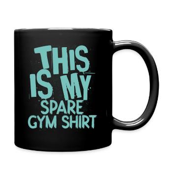 This Is My Spare Gym Shirt - Full Colour Mug - black - Right