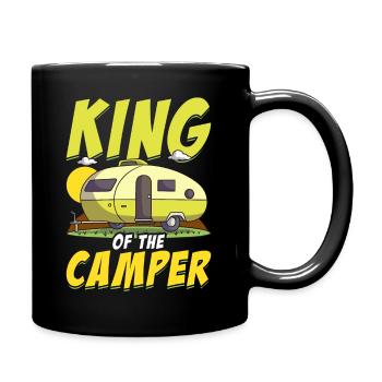 King Of The Camper Funny Camping - Full Colour Mug - black - Right