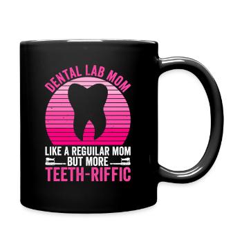 Zahntechniker Mutter Zahnlabor Mama - Full Colour Mug - black - Right