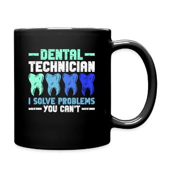 Zahntechniker Zahnklinik - Tasse einfarbig - Schwarz - Rechts