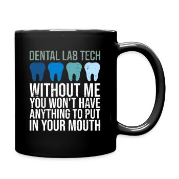 Zahnärztliches Labor- Und Zahnklinik -Labor - Full Colour Mug - black - Right