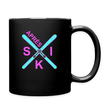 Aprés Ski Sports d’hiver Fête Ski - Mug uni - noir - Droite