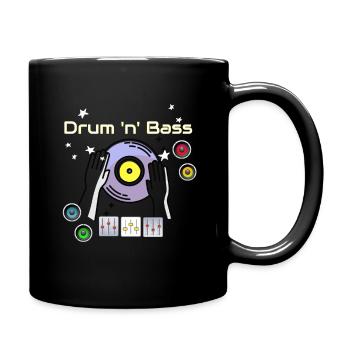 Drum and Bass DJ Set - Full Colour Mug - black - Right