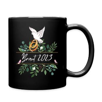 Braut 2023 - Junggesellenabschied, Hochzeit, BLACK - Tasse einfarbig - Schwarz - Rechts