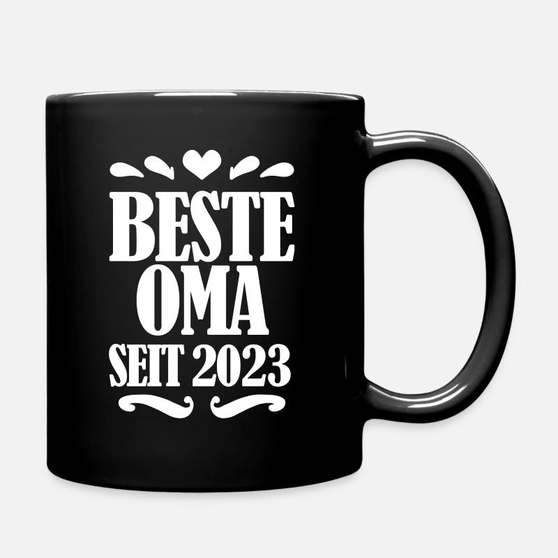 Beste Oma seit 2023 - Oma Spruch Geschenk - Tasse einfarbig - Schwarz