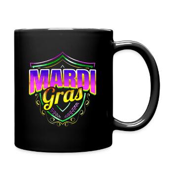 Logo Emblem Coat OF Arms For Mardi Gras - Tasse einfarbig - Schwarz - Rechts